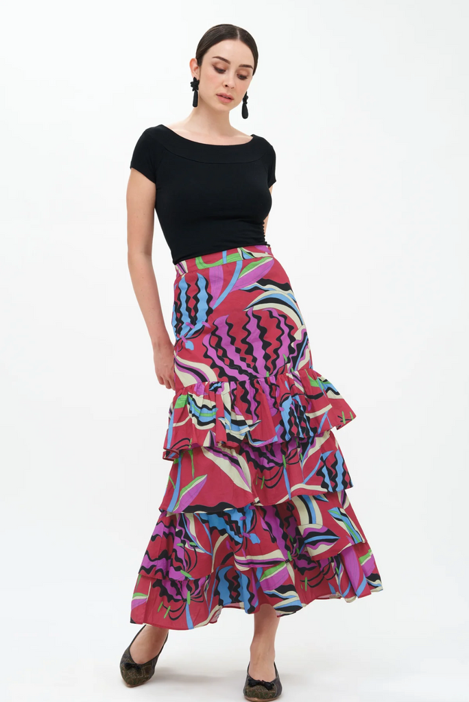 Fergana Ruffle Maxi Skirt