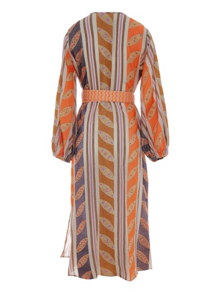 Thetis Orange Lila  Dress