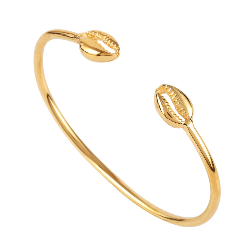 Cowrie Gold Bangle