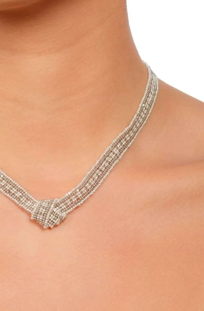 Maira Platinum Silver Necklace