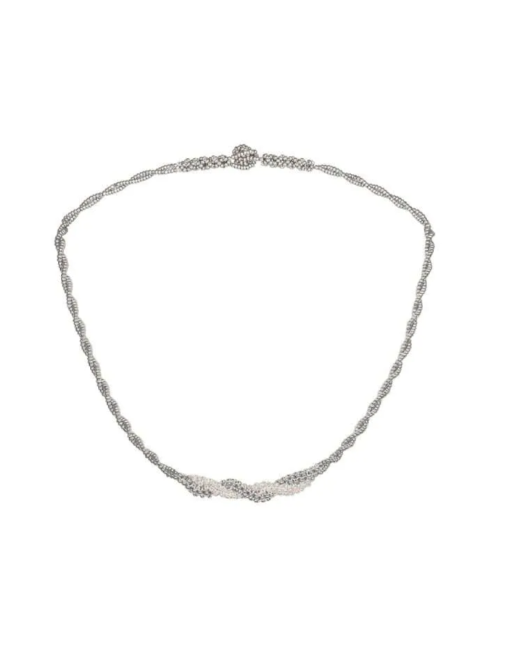 Rania Platinum Silver Necklace