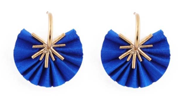 Blue Sparkle Mini Hoops Earrings