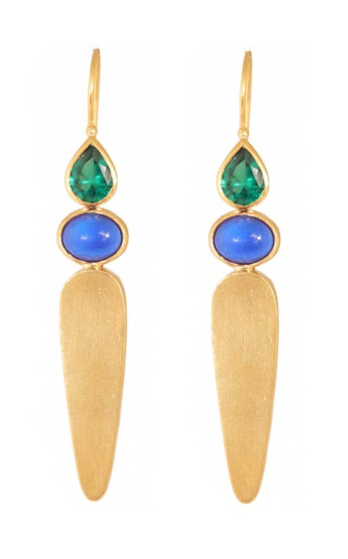 Blue/Green Crystal Sense Big Earrings