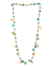 Green Twisted Short Necklace