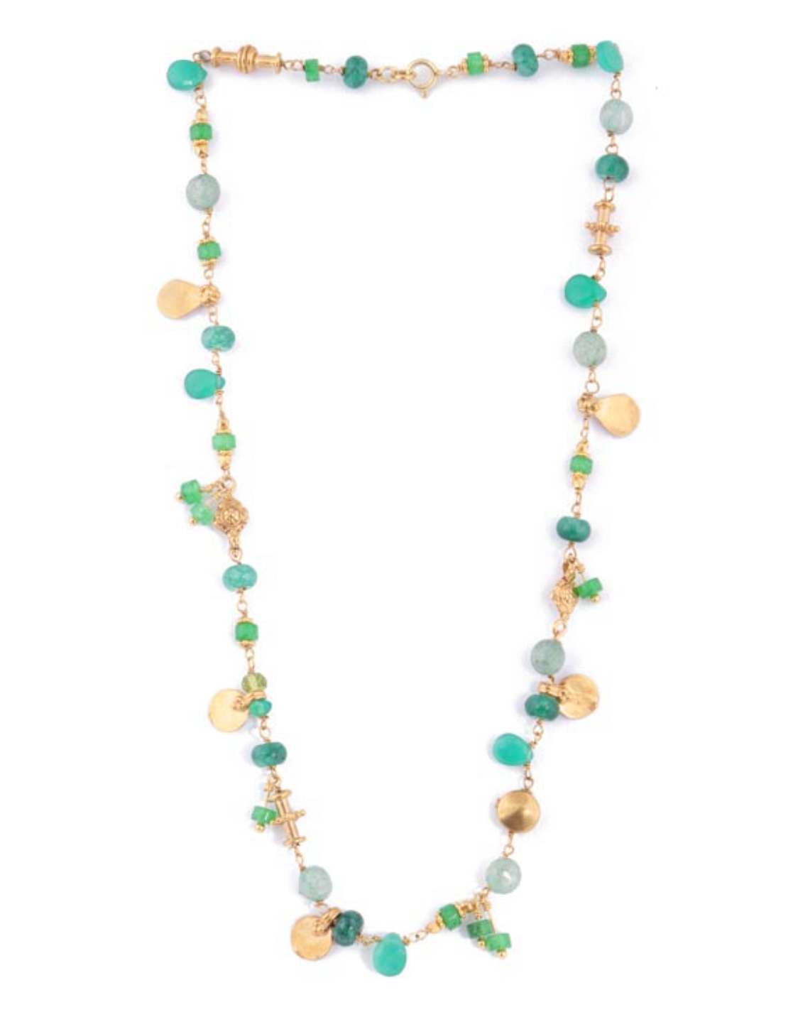 Green Twisted Short Necklace