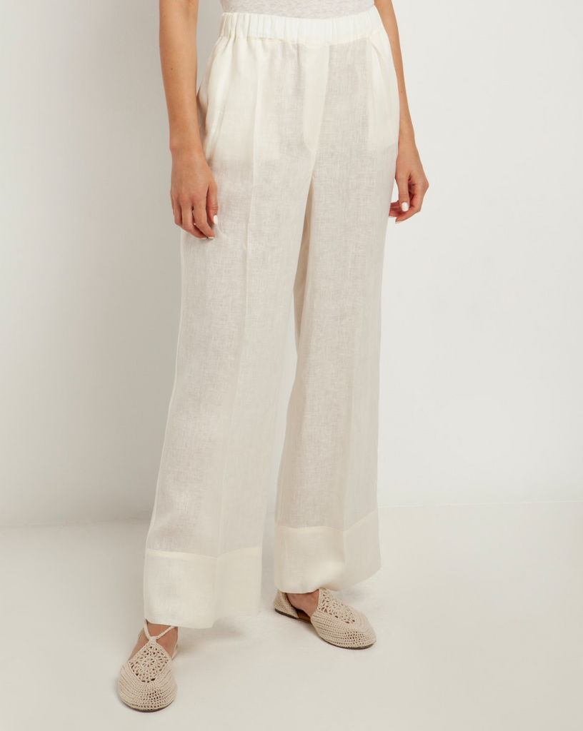 Natural Linen Trousers 110151