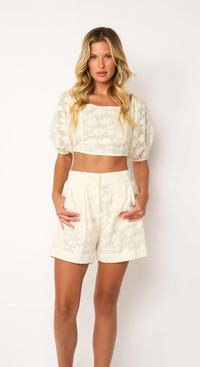 Gloriosa White Shorts