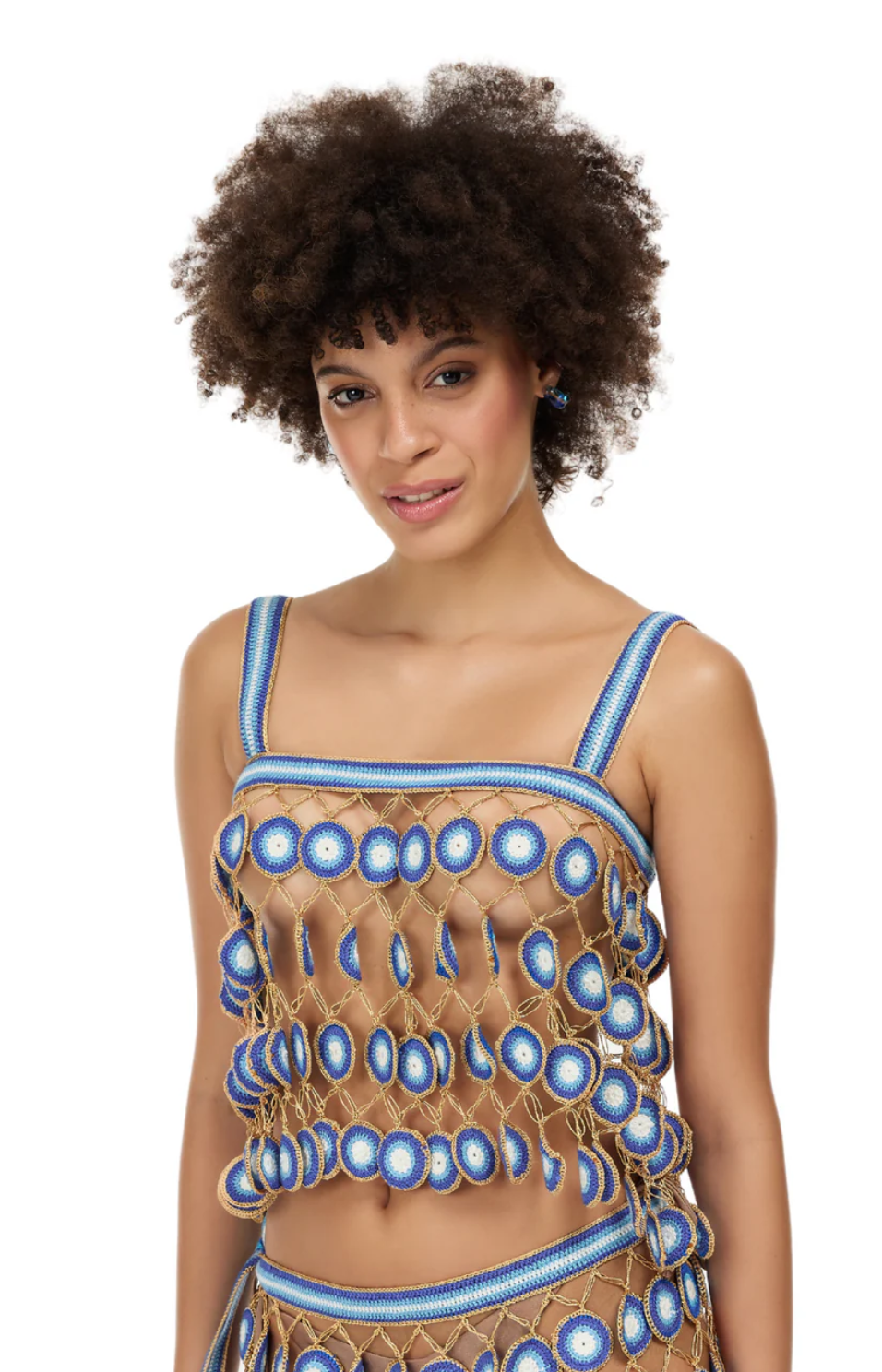 Evil Eye Hand Crochet Top