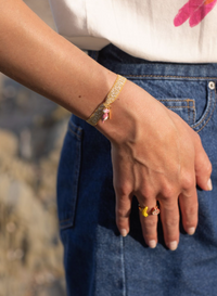 Pink Cockatoo Twistband Bracelet