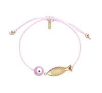 Fisheye Cord Bracelet Lavender