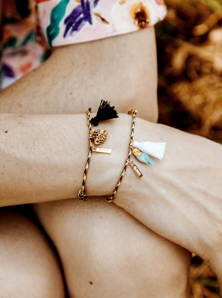 Leopard Head Pompom Bracelet