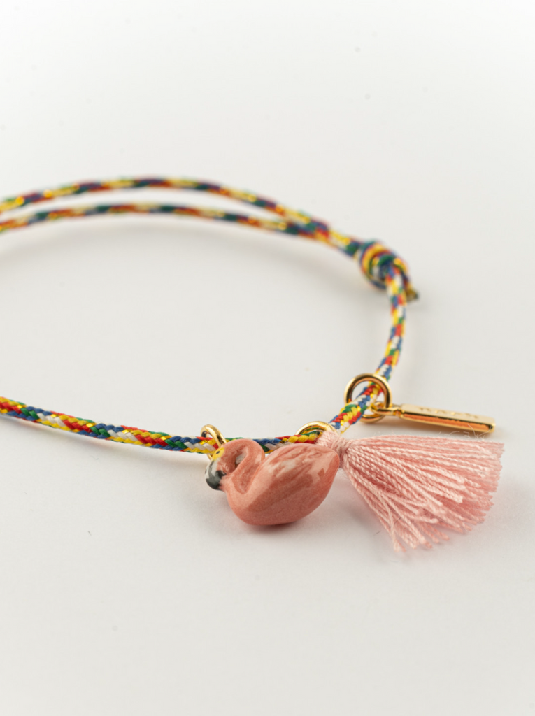 Flamingo Pompom Bracelet