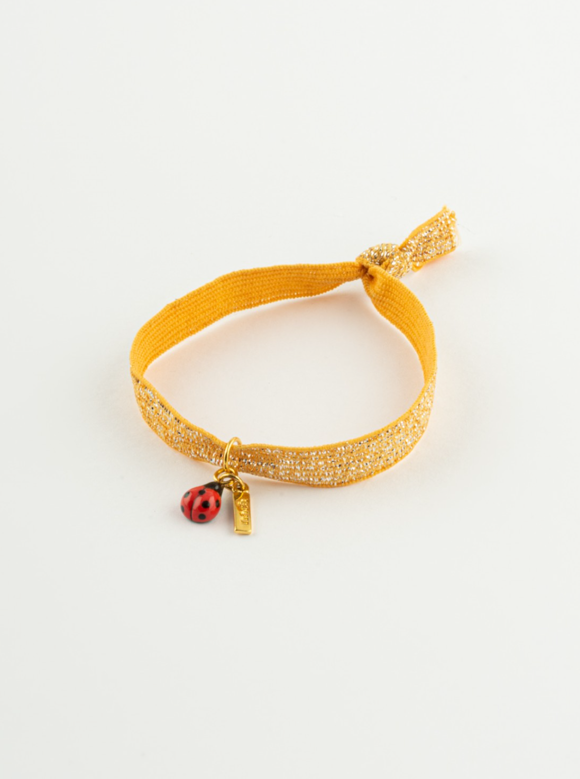 Ladybug Gold Elastic Bracelet