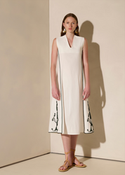 Areti Off White Olive Midi Dress