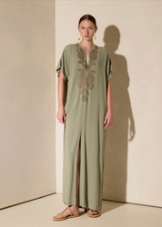 Lahour Pistachio Long Kaftan