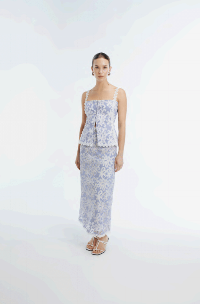 Nina Maxi Blue Skirt