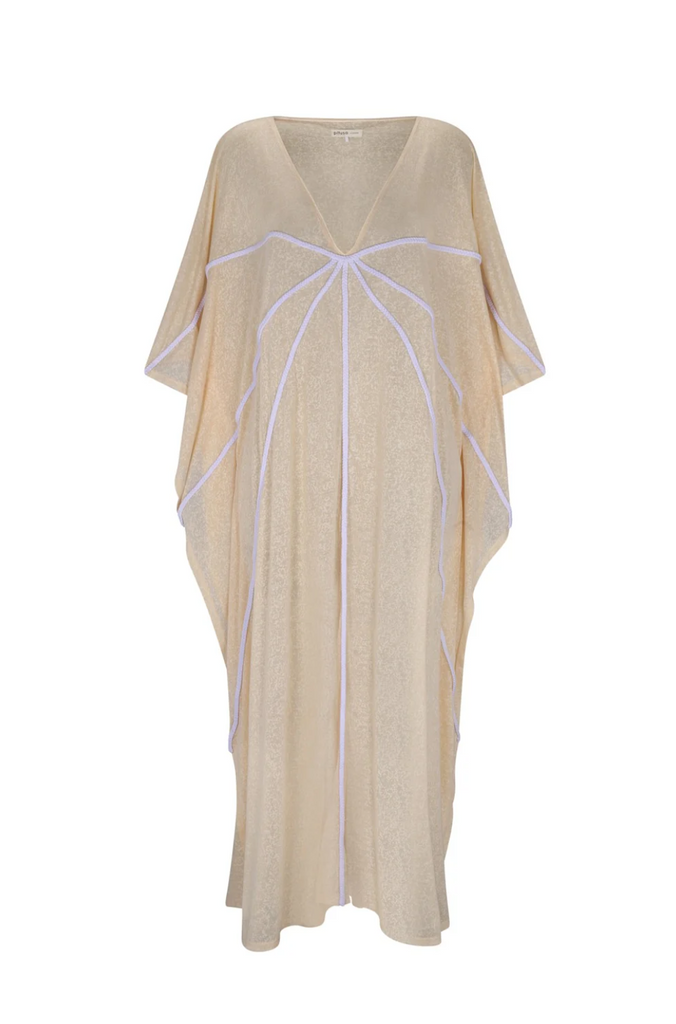 Ecru Braided Front Kaftan