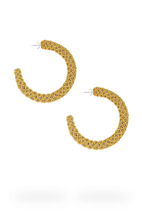 Medium Open Weave Hoop Earring