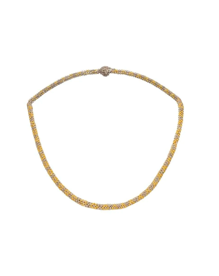 CT001 Tubular Gold Silver Necklace