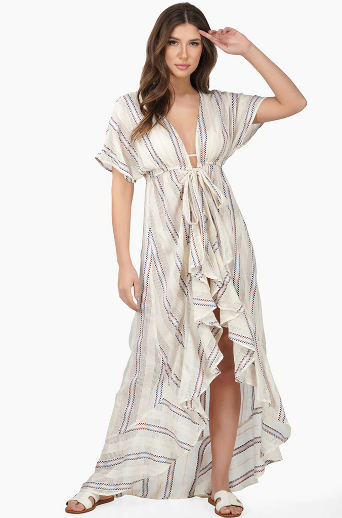 Marie Nautical Cold Shoulder Cover Up
