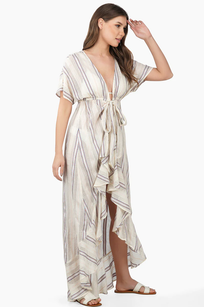 Marie Nautical Cold Shoulder Cover Up