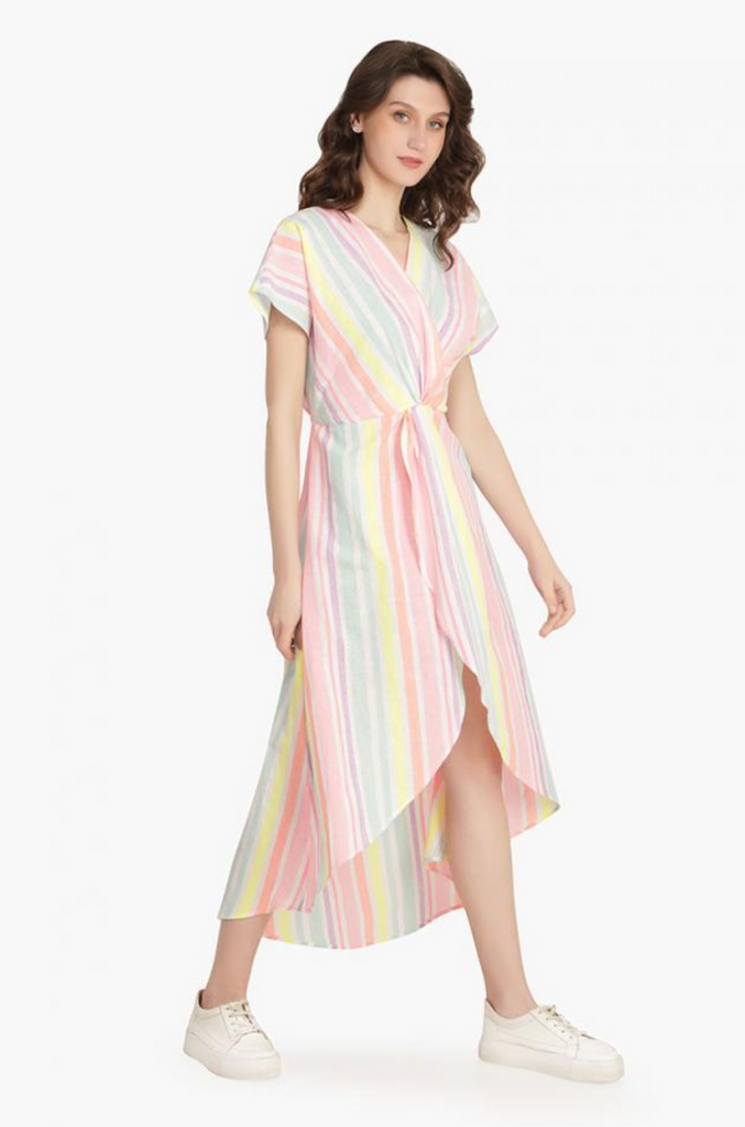 Pastel Yarn Dyed Striped Dress