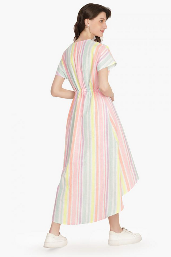 Pastel Yarn Dyed Striped Dress