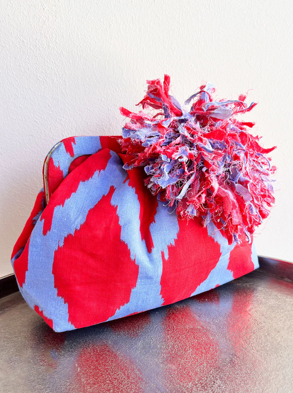 Clutch Ikat Red