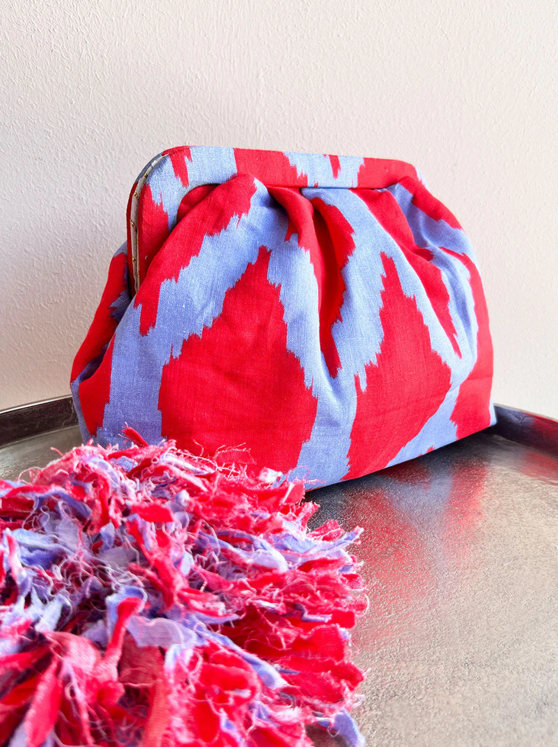 Clutch Ikat Red