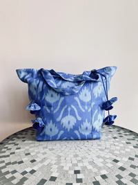 Udine Blue Ikat Bag