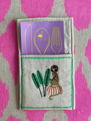 Cutlery Pocket Beige Monkey