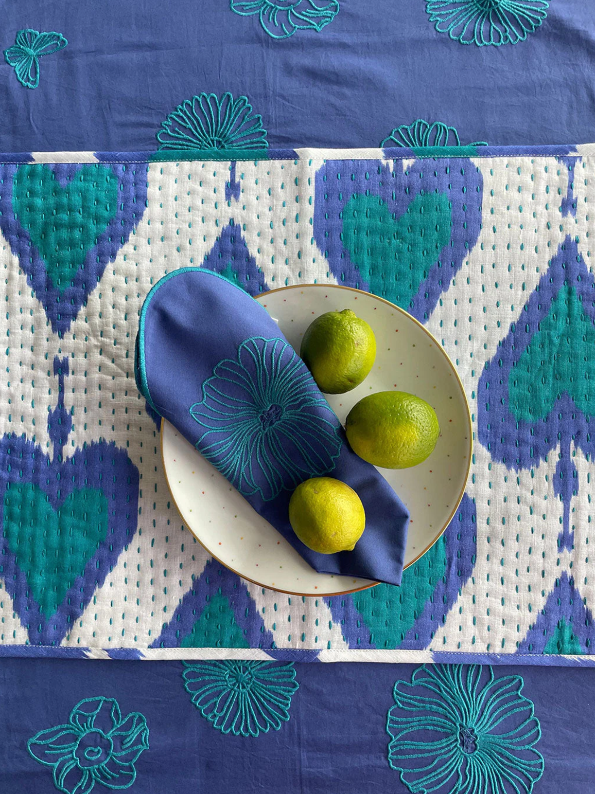 Placemat Petrol Ikat