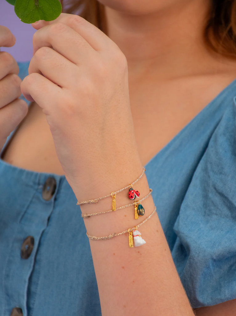 Ladybug Gold Rope Bracelet