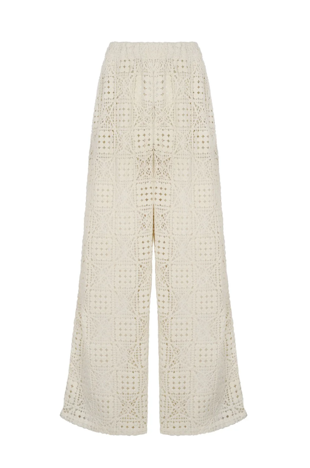 Ecru Crochet Beach Pants