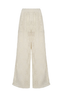 Ecru Crochet Beach Pants