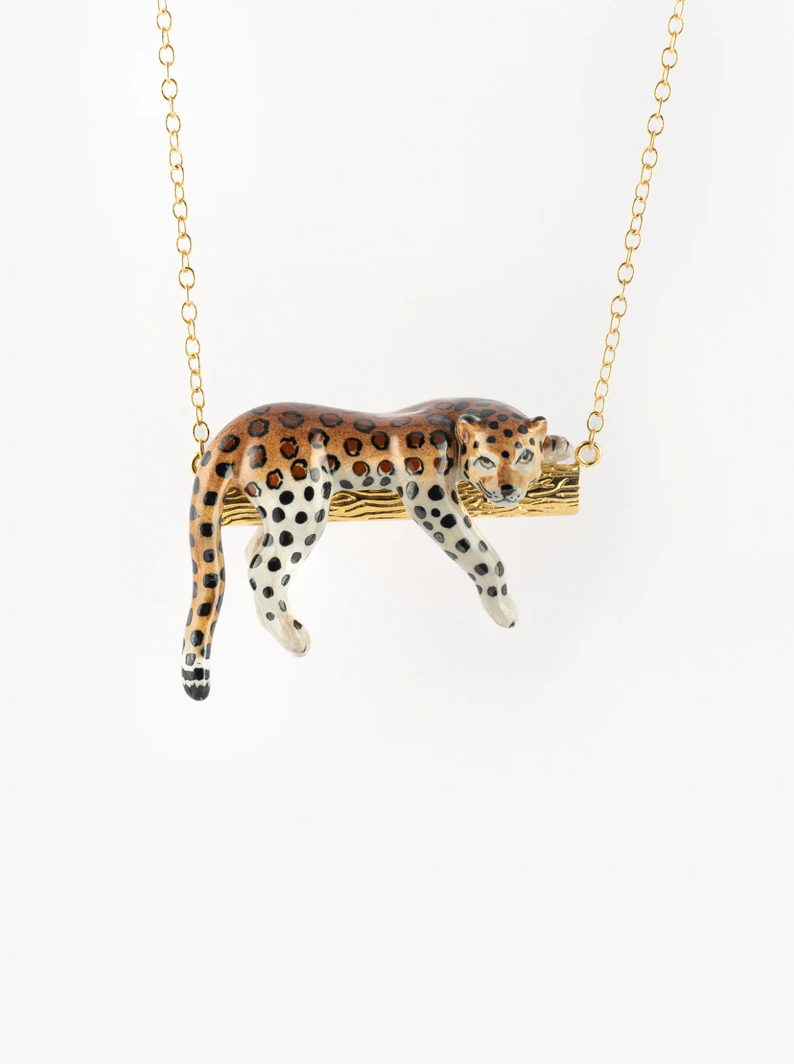 Leopard On Branch Necklace