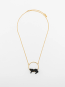 Lying Black Panther Necklace