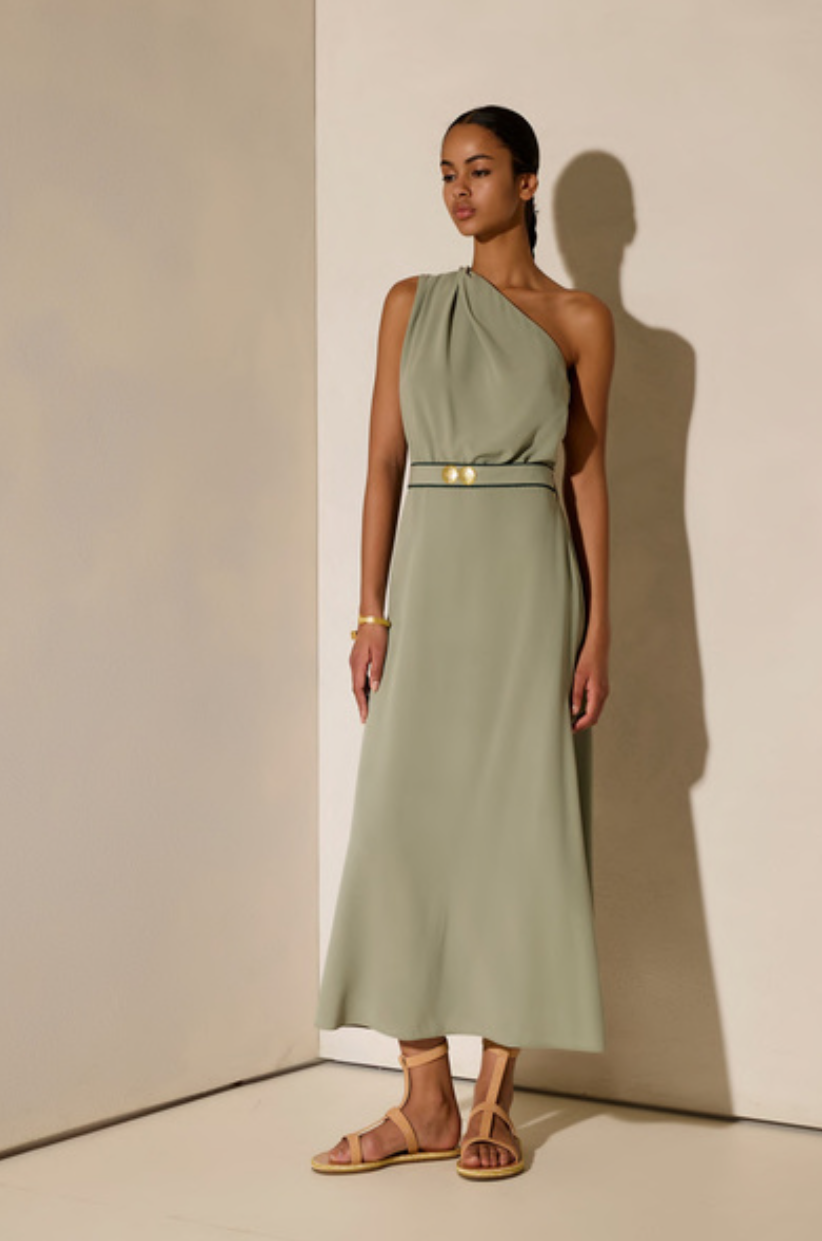 Porpes Pistachio Midi Dress