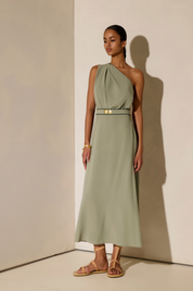 Porpes Pistachio Midi Dress