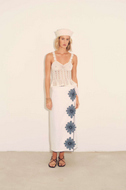 Shell Crochet Ivory Top