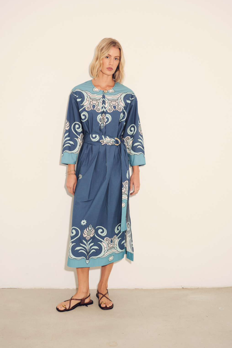 Inae Tiles Blue Dress
