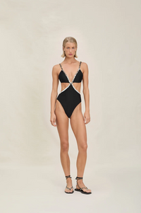 Jacquelyn Black Shell One Piece