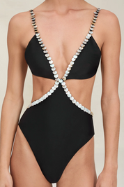 Jacquelyn Black Shell One Piece