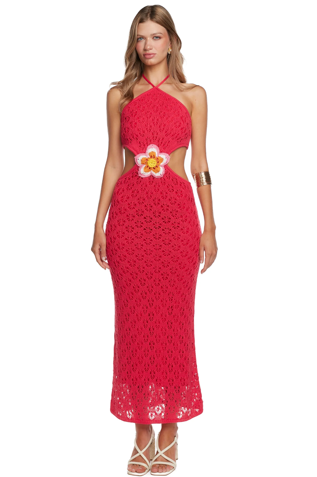 Lucinda Red Flower Dress