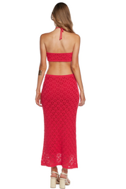 Lucinda Red Flower Dress