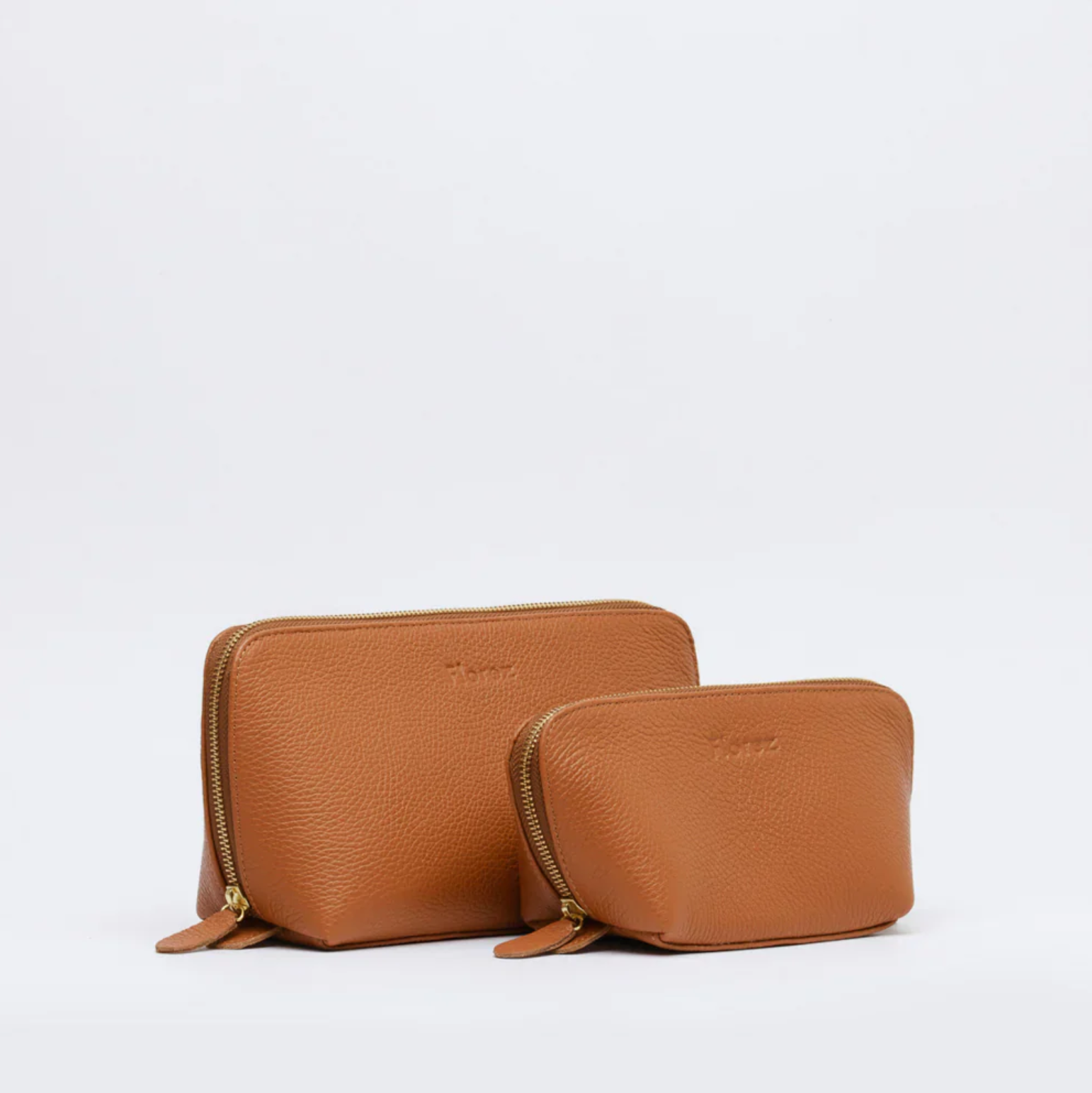 Leather Set Pouch Caramel