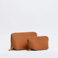 Leather Set Pouch Caramel