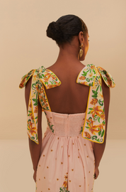 Botanical Beauty Pink Midi Dress