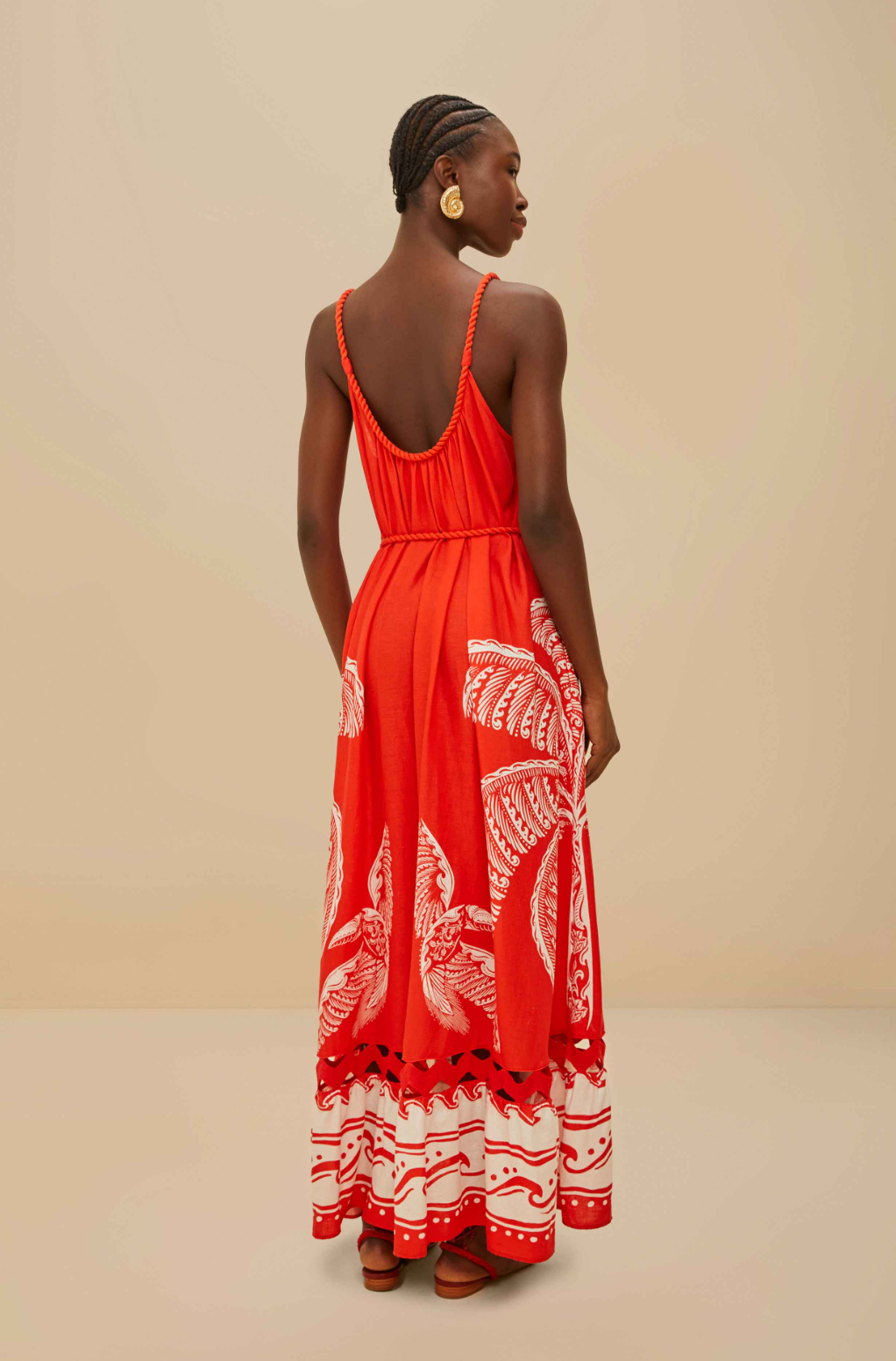 Majestic Tree Red Maxi Dress