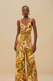 Foliage Sand Jumpsuit